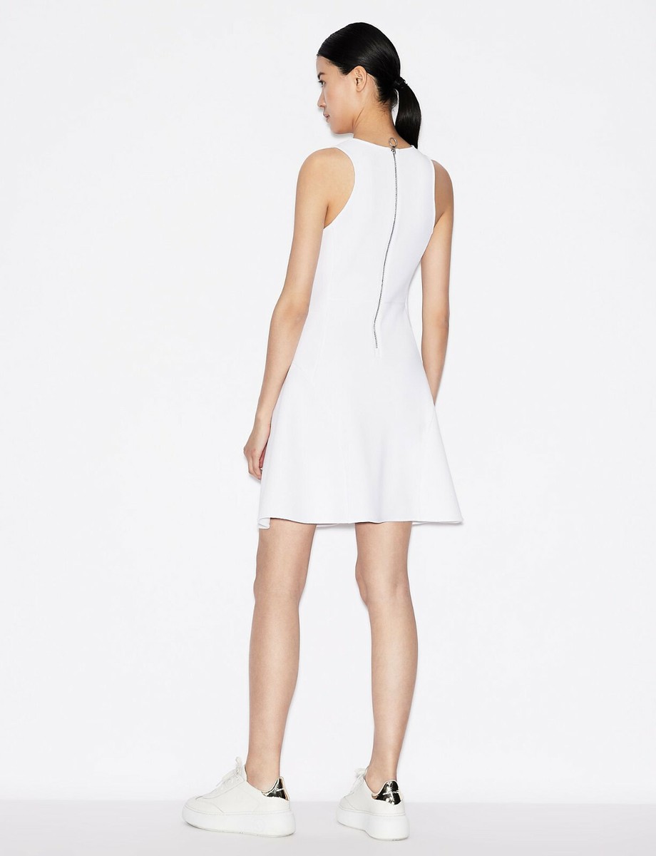 ワンピース ARMANI EXCHANGE Woman Dress White XW000378AF10354 U0002 Armani Exchange Women's Stretch Corduroy Sleeveless A-Line
