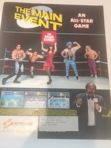 Flyer THE MAIN EVENT  Arcade Video Game advertisement original see pic