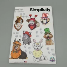 Simplicity R11341 Craft Pattern Pets Dogs Cats Accessories Hat Bow Tie Cap Beret