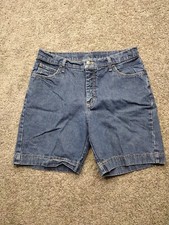 Vintage 90's Lee Rider Womens SZ12 M Shorts Light Blue High Waisted Denim Shorts