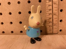 PEPPA PIG FIGURE - Rebecca Rabbit in BLUE w/ Purple Flower COMBINE SHIP & SAVE $