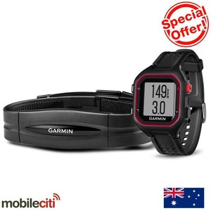 GARMIN Forerunner 25 GPS Running Watch with HRM Large - Black/Red