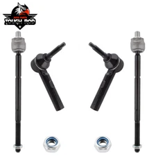 4 Front Inner Outer Tie Rod Ends For 01-04 Dodge Caravan Chrysler Town & Country