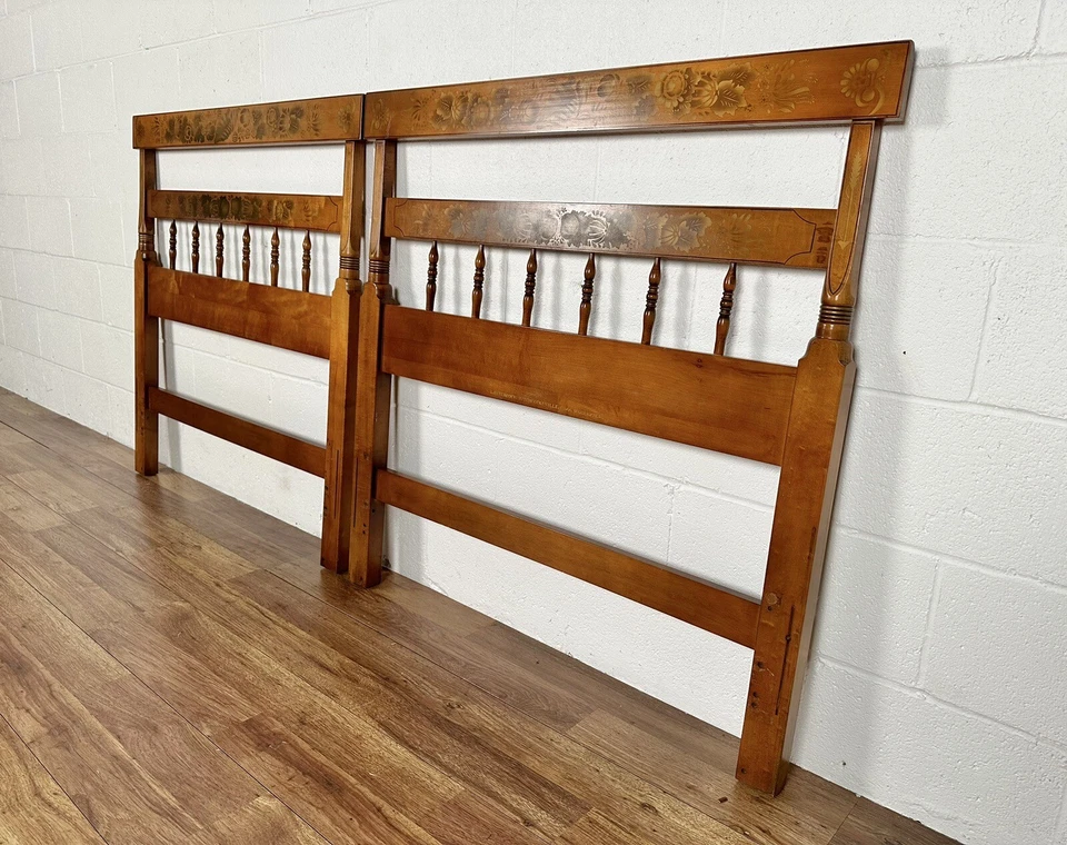 Cabeceros Hitchcock Vintage Doble Estampado Arce Sólido - Par Foto 4 de 4