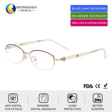 Fashion Women's Light Blue Light Blocking Reading Glasses Computer Gaming Reader