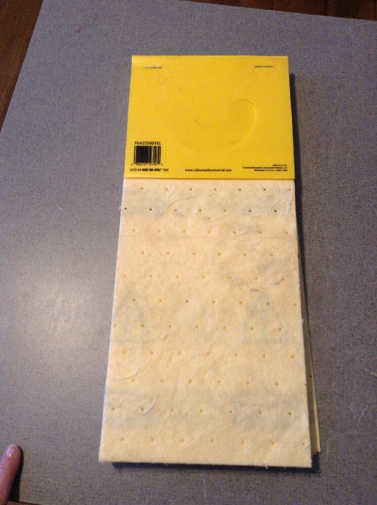 RUBBERMAID OVER THE SPILL PAD ABSORBENT PAD COMMERCIAL RUBBERMAID FG425500YEL eBay
