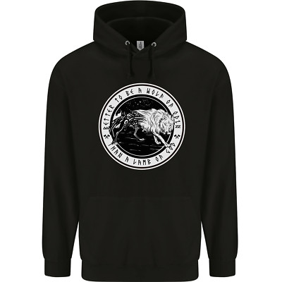 Viking A Wolf Von Odin Than A Lamb Of God Kinder Kapuzenpulli