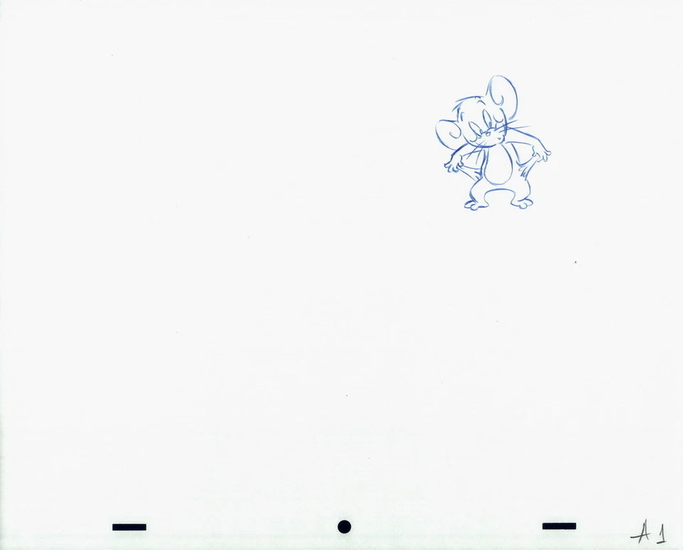 WARNER BROS Animation Art Cel Production Drawing Tom & Jerry MOUSE #16 - Image 1 of 1