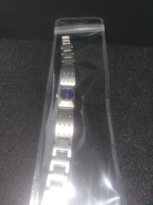 Selenium Time Design Watch Women Silver Tone Domed Crystal New Battery