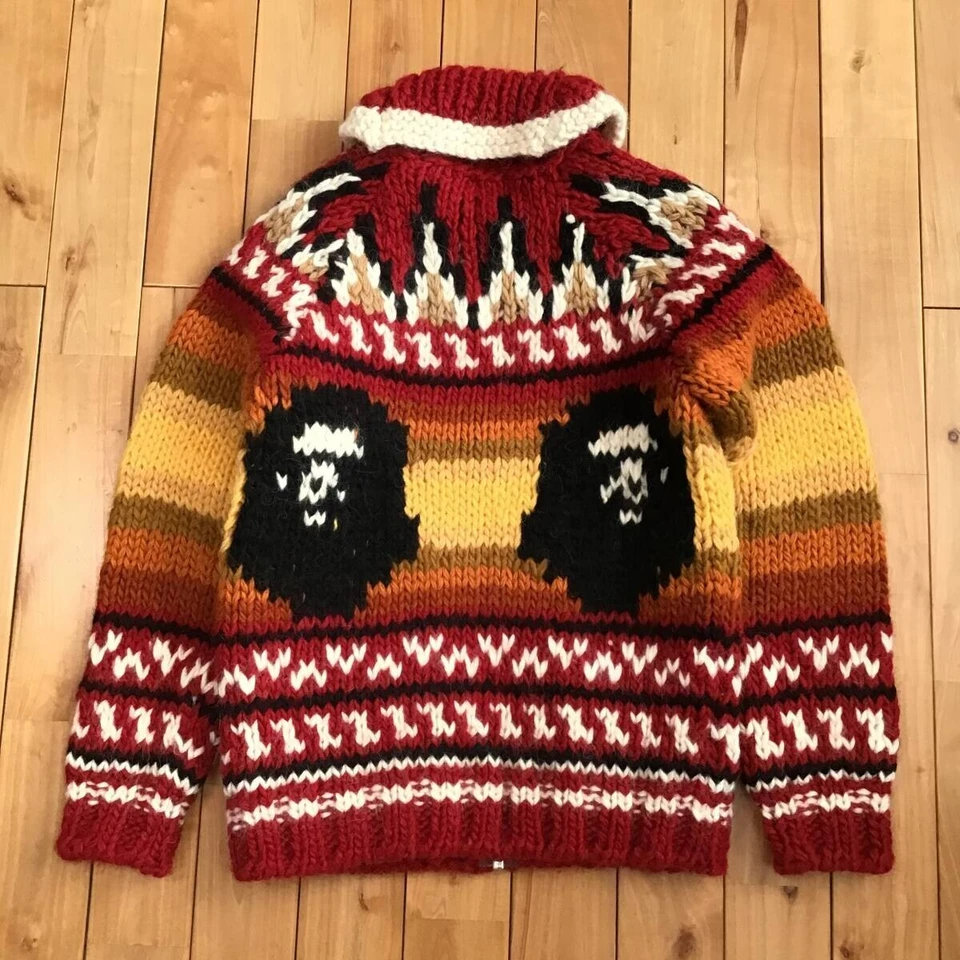 Cárdigan de punto Cowichan BAPE APE HEAD un mono de baño NIGO Talla M Foto 3 de 4