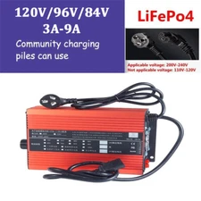 120V/96V/84V Li-ion LiFePo4 Lithium Battery Fast Charger 3A-9A Adjustable AEU
