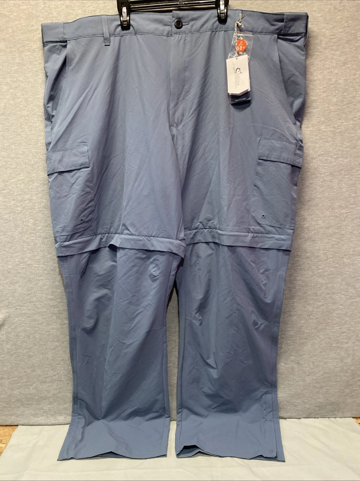 World Wide Sportsman Ult. Fishing Pants 50x32 Convertible Zip Off Pants Baltic