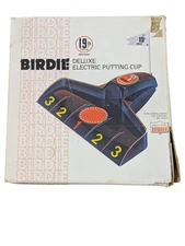 Vintage 19th Hole Birdie Electric Putting Cup Auto Ball Return USA Working