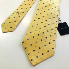Burberry London Dot Pattern Light Yellow Tie Unused