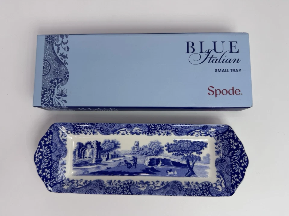 Spode Blue Italian Small Serving Tray, Porcelain, 9 Inch - Blue White - Image 3 of 4