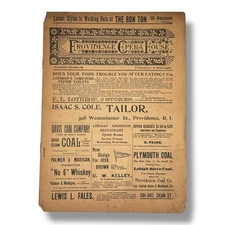 1897 Providence Opera House Program The Geezer Donnelly Girard James A Herne