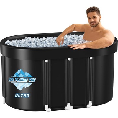 XXL Large Oval Ice Bath Tub for Athletes - 102 Gallons Cold Plunge Tub for Post