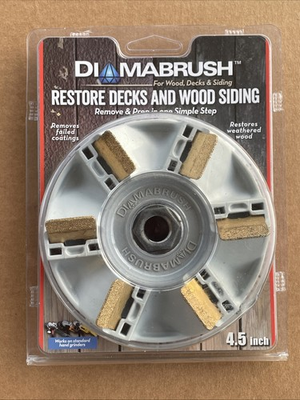 #ad DIAMABRUSH Wood Deck Siding Tool Angle Grinder 4.5 in. 50 Grit 5 8quot; 11 Arbor NEW $44.99