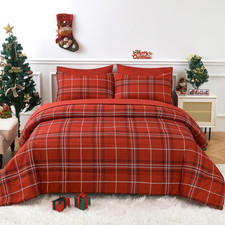 Christmas Comforter Set, 7 Pieces Bed in a Bag, Christmas Bedding Sets with Comf