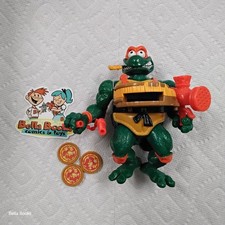 USED 1993 TMNT Pizza Tossin    Michelangelo Playmates