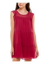 CRYSTAL DOLLS Womens Pink Pullover Styling Lined Short Dress S