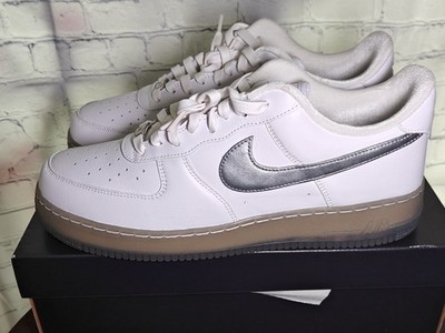 Nike Air Force 1 '07 PRM 'White/Silver' (DX3945-100) - Size 12.5 Mens