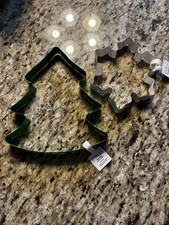 Set Of 2 Large Target Wondershop Tree & Snowflake Cookie Cutter Mold Christmas