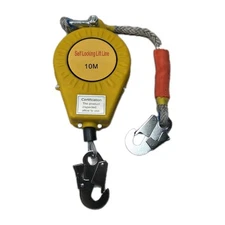 Fall Protection Self-Retracting Lifeline Lanyard 32FT W/Locking Hook Fall Arrest