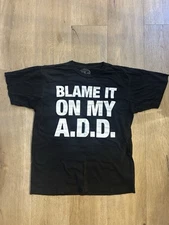 Rare AWOLNATION Black T-Shirt Medium. Blame It On My A.D.D - Red Bull Records