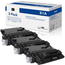 3PK CF281A BK Toner Fis for HP 81A LaserJet M605dn M605X M606dn M630f