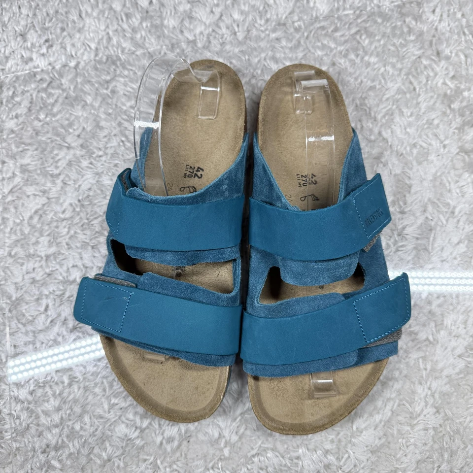 Sandalias Birkenstock para hombre 9 para mujer 11 azul gamuza Arizona cómoda plantilla suave Foto 3 de 4