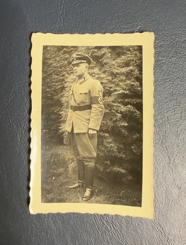 Original WWII Era German Soldier Photo Uniform Armband Insignia Military Vintage