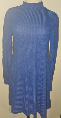 Women's CNFIO Comfort & Confidence Royal Blue Long Sleeve Dress Size Small