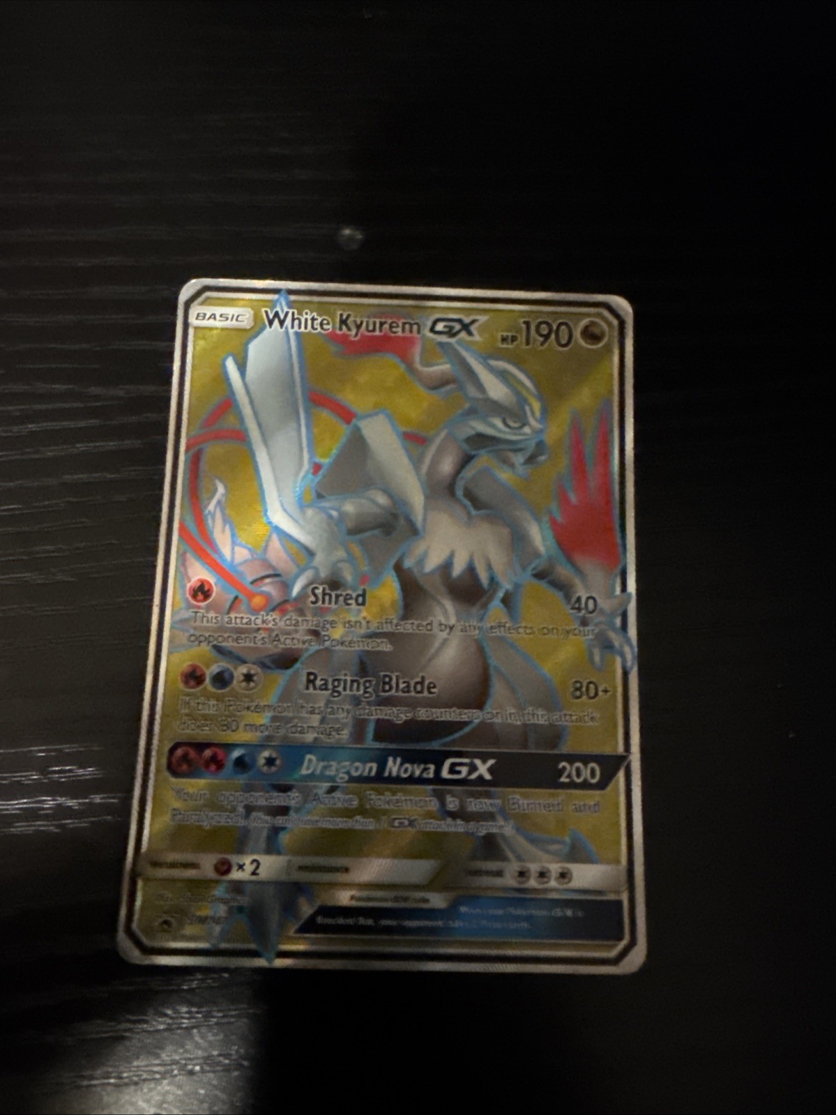 Pokemon Dragon Majesty White Kyurem GX SM141 Black Star Promo Card NM
