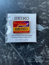 IAAF World Championships London 2017 Seiko Official Timer Pin Badge