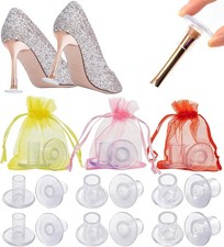 6 Pairs High Heel Protectors for Grass, 3 Sizes, Clear Heel Stoppers, Heel