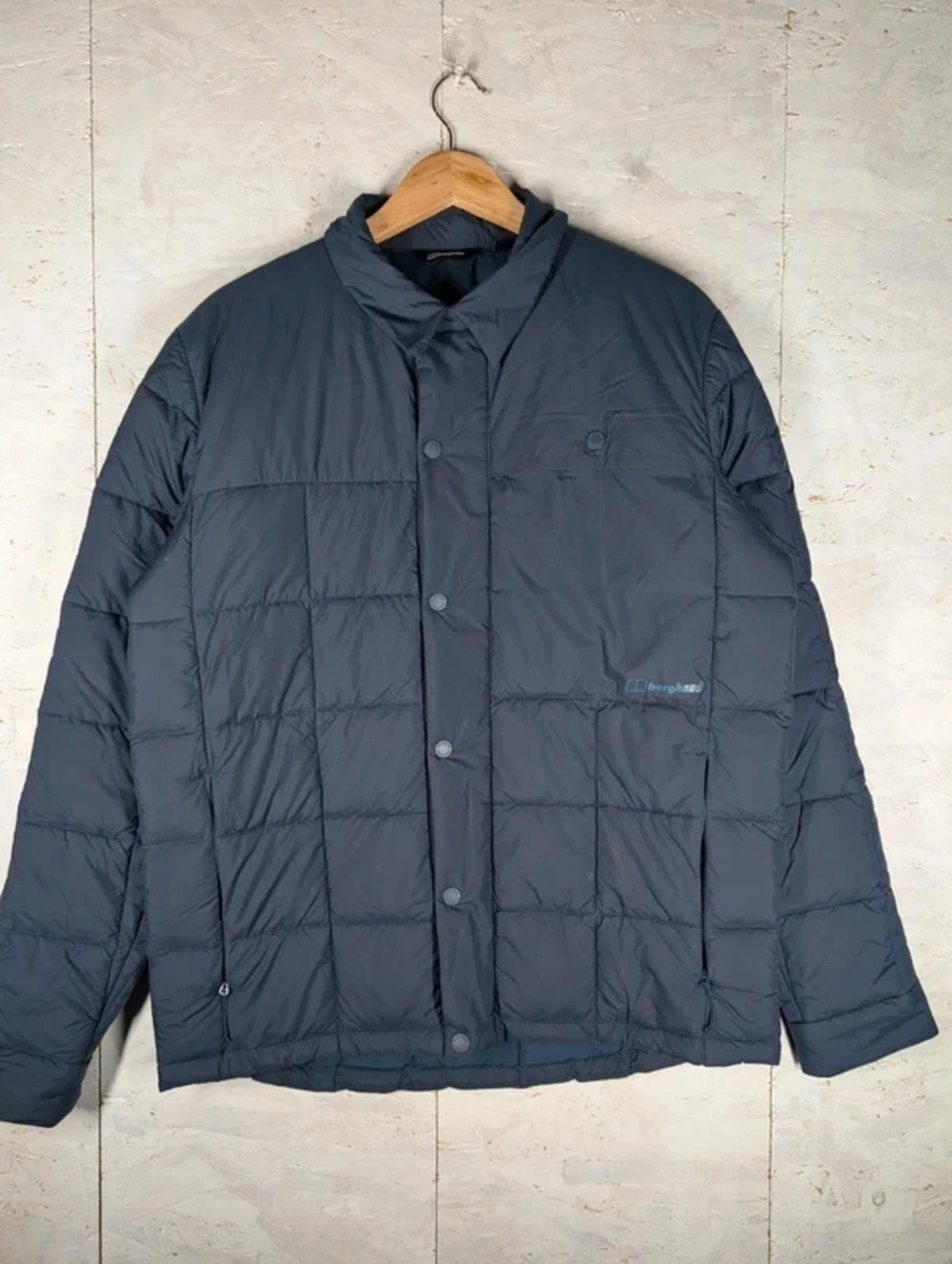 Berghaus Nollan Insulated Shirt Jacket Mens Button Up Hydroloft Navy Size M