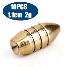 Sougayilang 10Pcs Fishing Sinkers Set with Brass Sinker Weights Jig Hooks Fishin