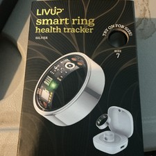 LIVUP Smart Ring Health Tracker Activity Tracker Silver Size 7