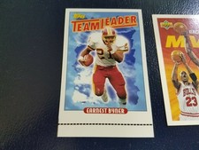 Earnest Byner Redskins 1993 Topps NFL PRE PRINT BLANK BACK White Strip RARE ODD