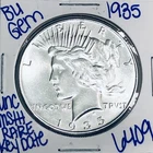 1935 P BU UNCIRCULATED SILVER PEACE DOLLAR AUTHENTIC U.S.MINT RARE KEY DATE 6409