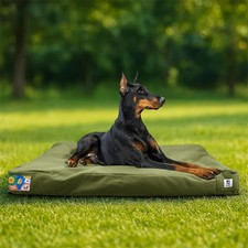 42 Inch Indestructible Canvas Outdoor Dog Bed for Extra Large Dogs Chew Proof