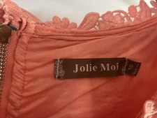 Jolie Moi Crochet A-Line Lace Dress Pink UK 16 RRP £84.99 LN025 ii 05