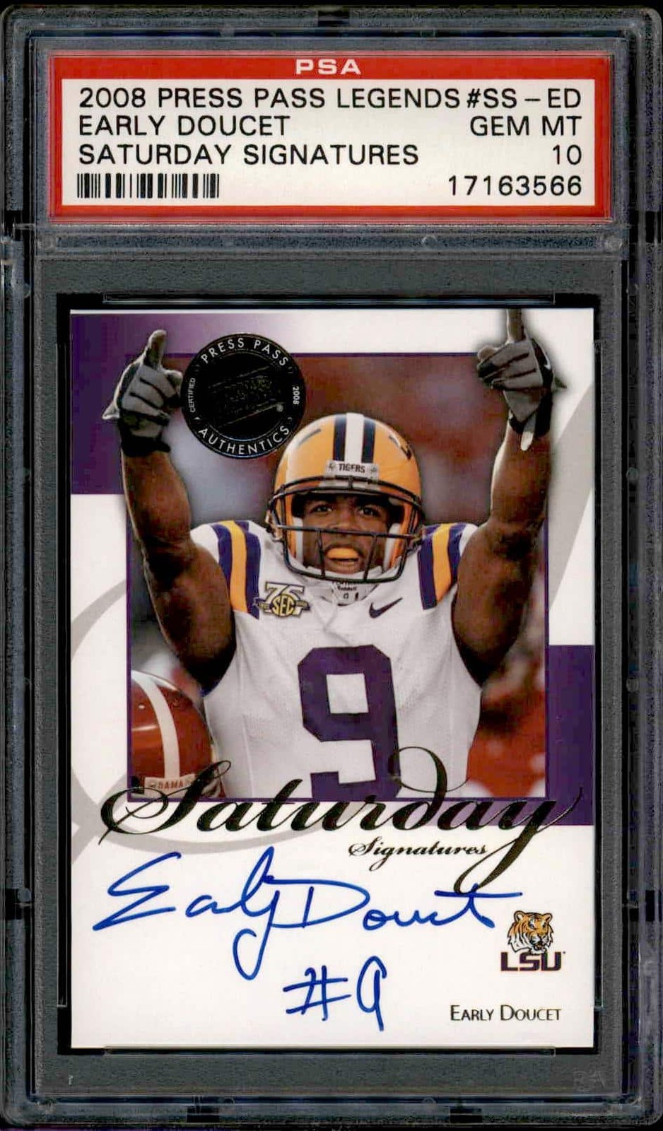 Early Doucet Press Pass Legends Saturday Signatures #SSED Base