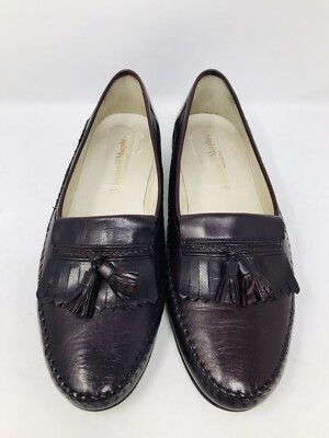 Johnston & Murphy Italy Tassel Kiltie Burgundy Moc Toe Dress  display picture 3