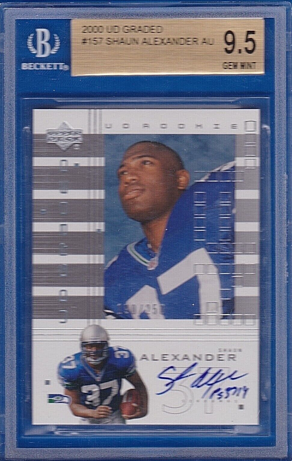 Shaun Alexander Collector's Edge Graded Graded Gems #E40 Edge Graded Gems