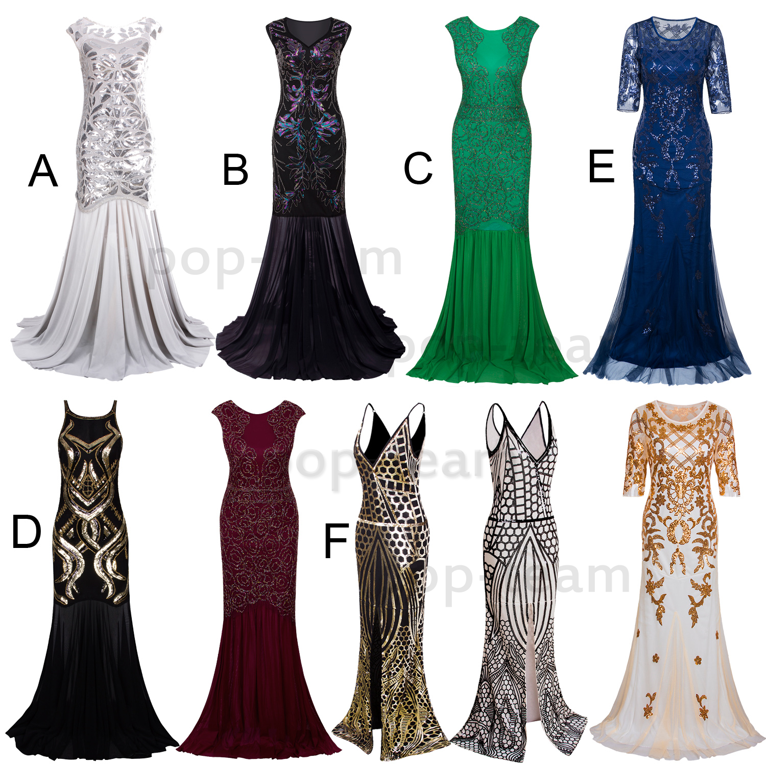 1920s Flapper Gatsby Cocktail Dress Evening Formal Party Dresses Wedding  Gowns | eBay