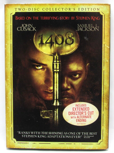 1408 DVD Horror Stephen King John Cusack Samuel L. Jackson w/ Sealed Postcards