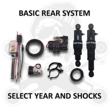 Dirty Air Rear Basic Bagger Air Ride Rear Suspension Shock Kit Harley Flh 09-13