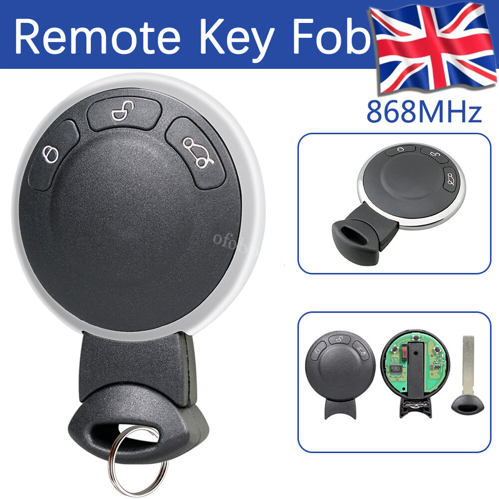868MHz Remote Key Fob For BMW Mini Cooper R56 2007 2008 2009 2010 2011 ...